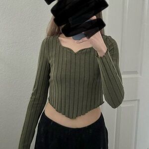 SHEIN green crop top